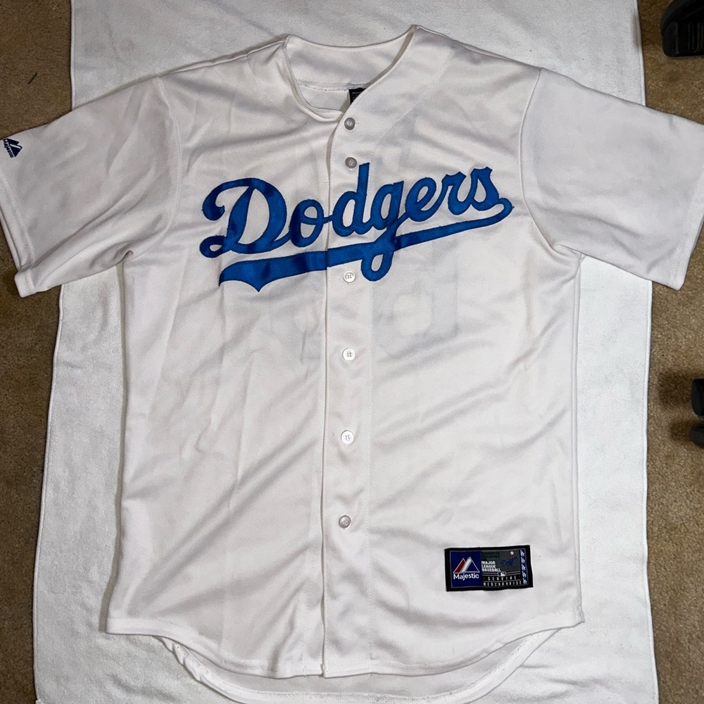 LA Dodgers PUIG MLB baseball jersey button up genuine merchan
